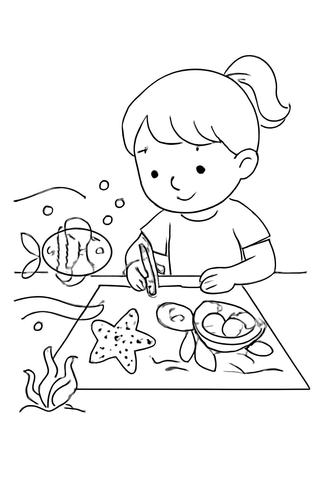 Kids' Ocean Coloring Style