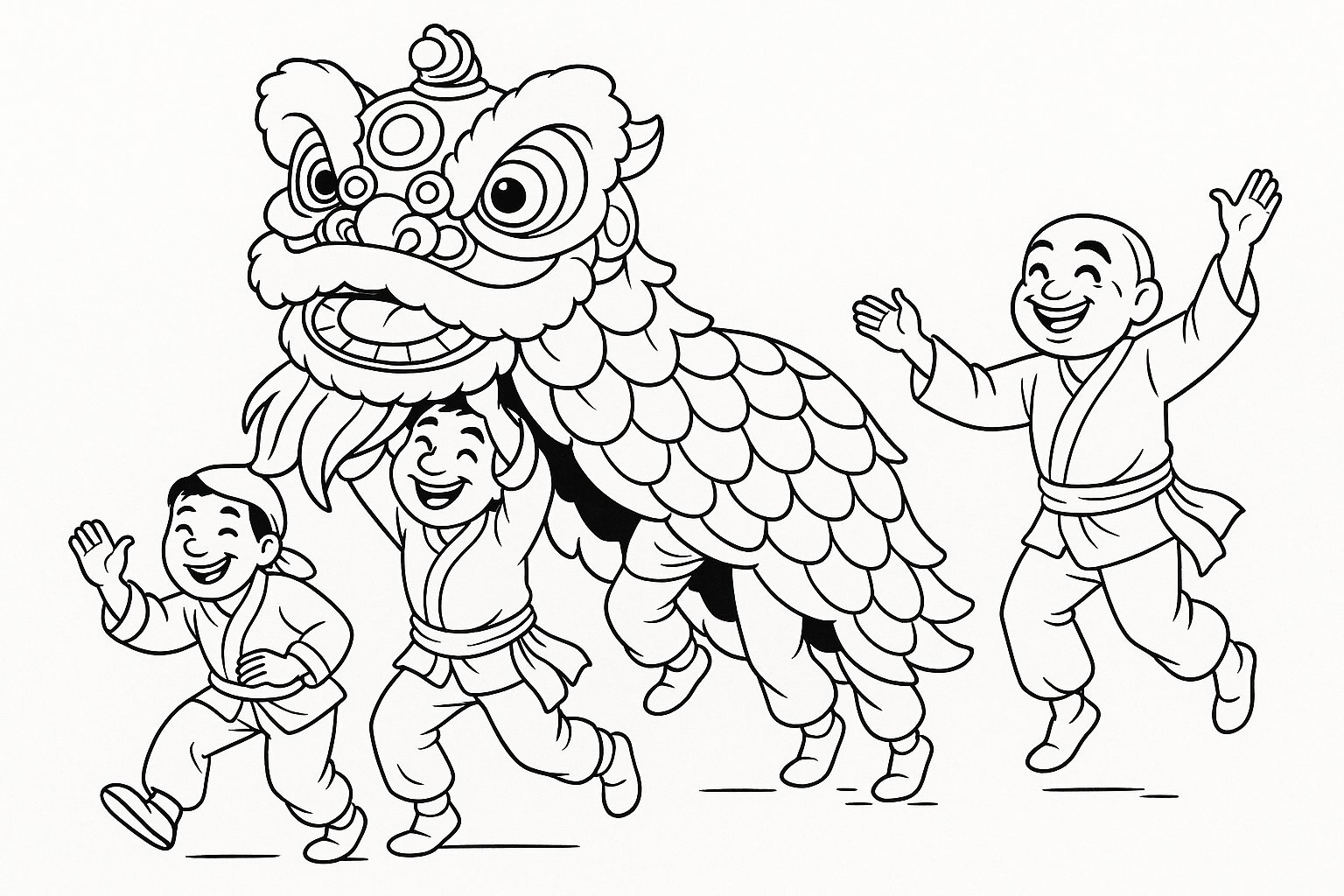 Playful Lion Dance Style