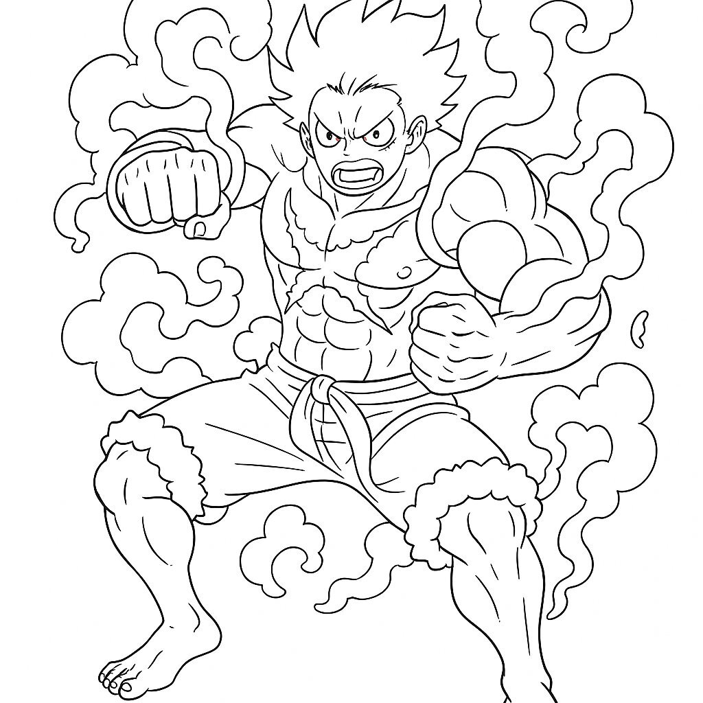 Luffy Gear 4 Style with Smoke Effects