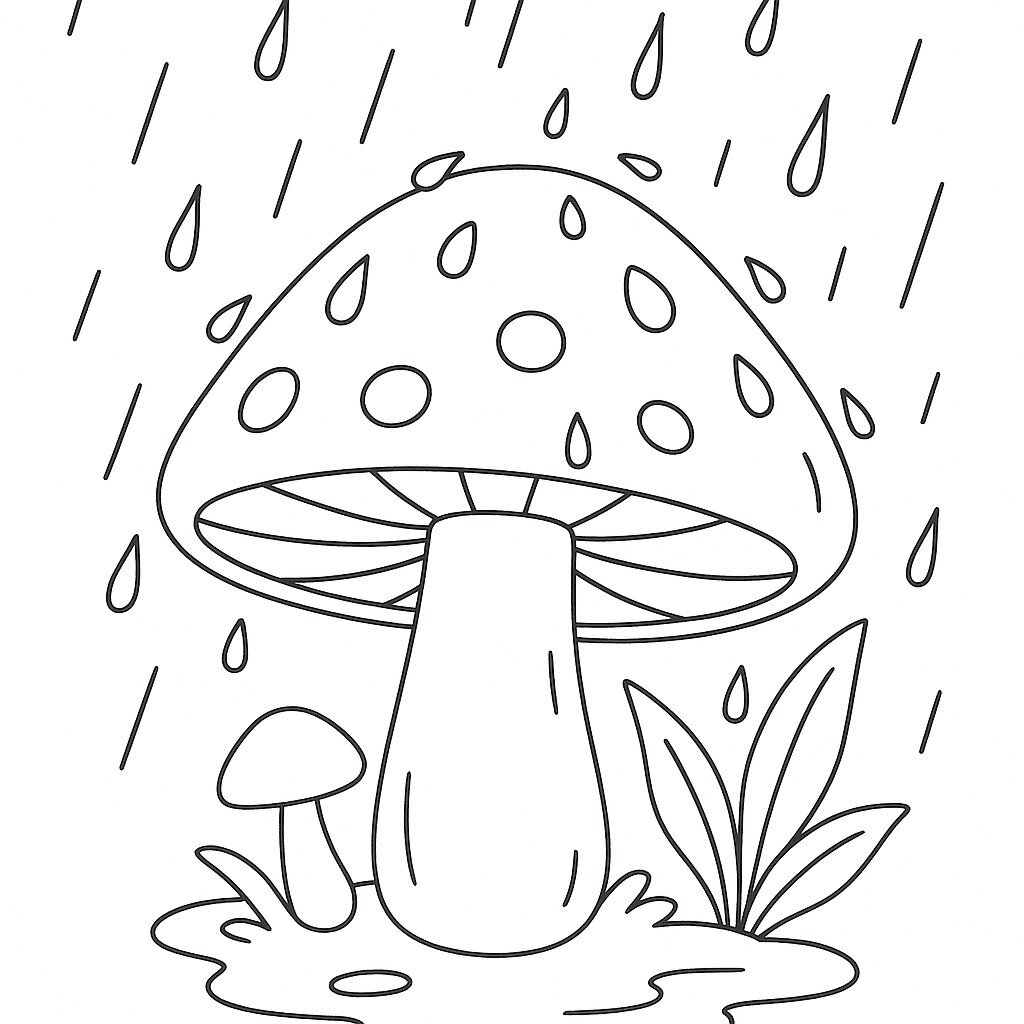 Mushrooms in the Rain