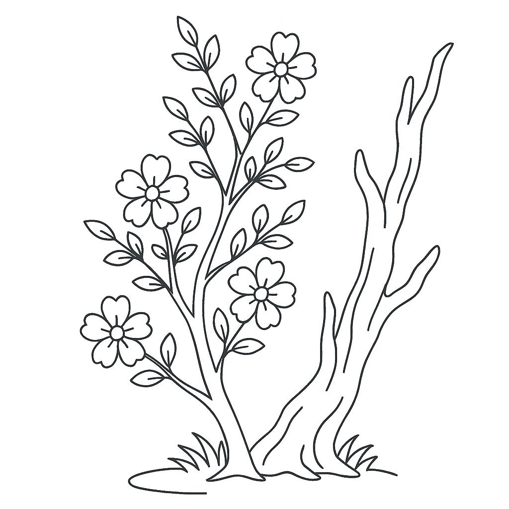Peach Blossoms and Reeds