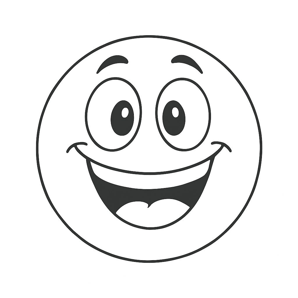 Cartoon Smiling Face Style
