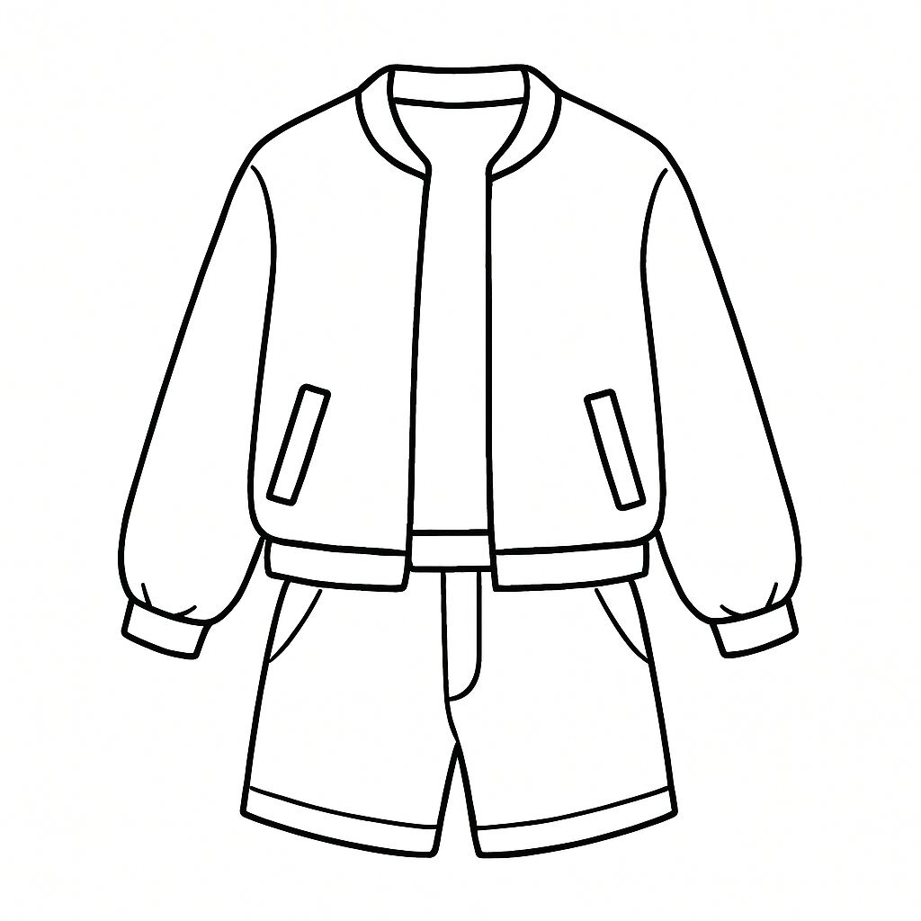 Light Jacket and Shorts