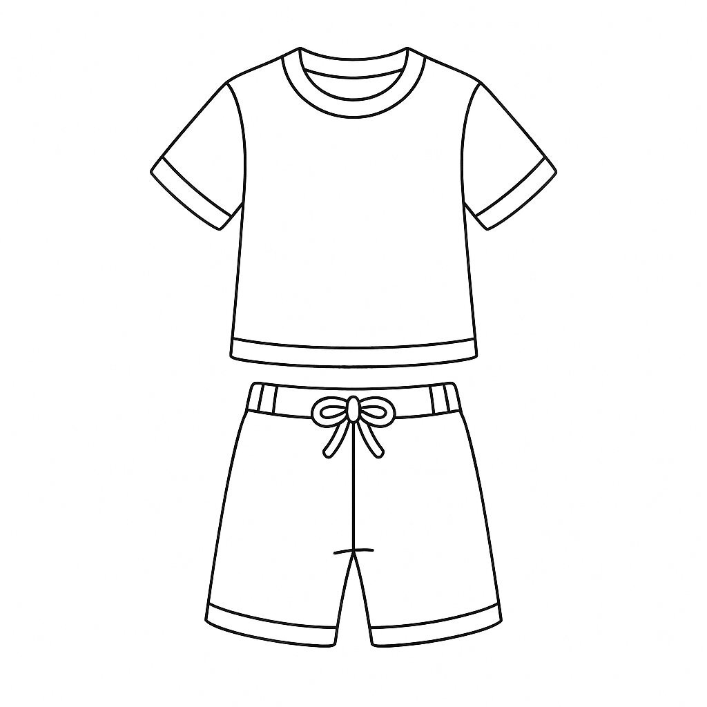 Swim Shorts and T-Shirt