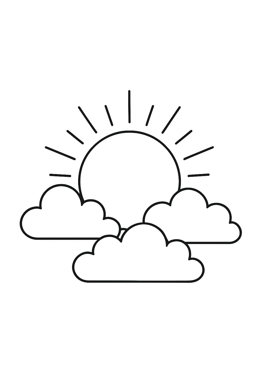 Sun Shining Through the Clouds