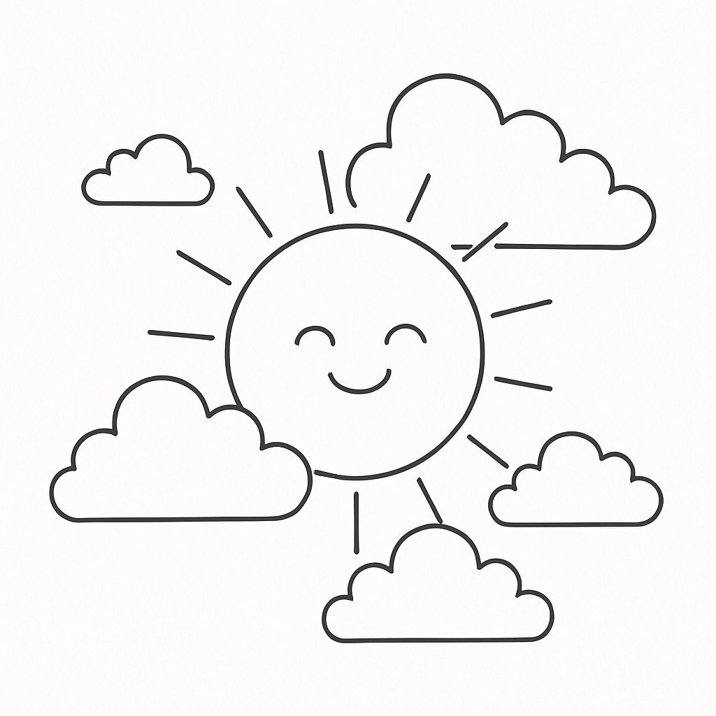 The Sun with Floating Clouds