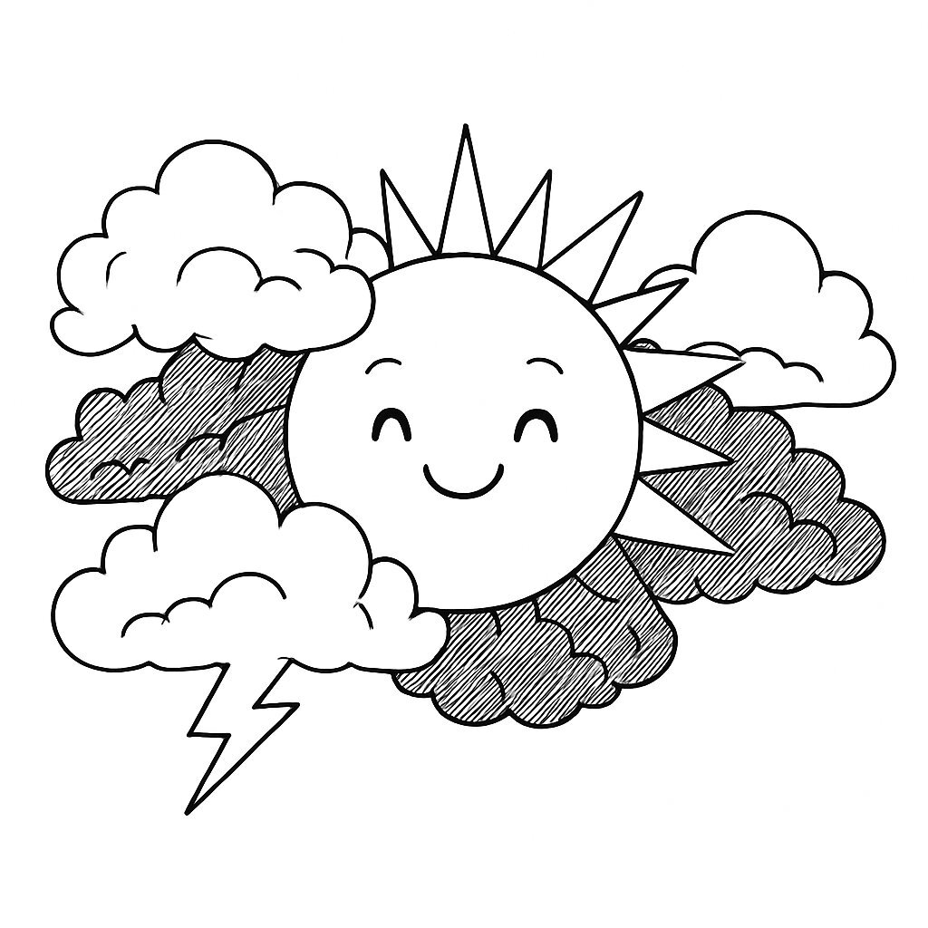 The Sun and Storm Clouds