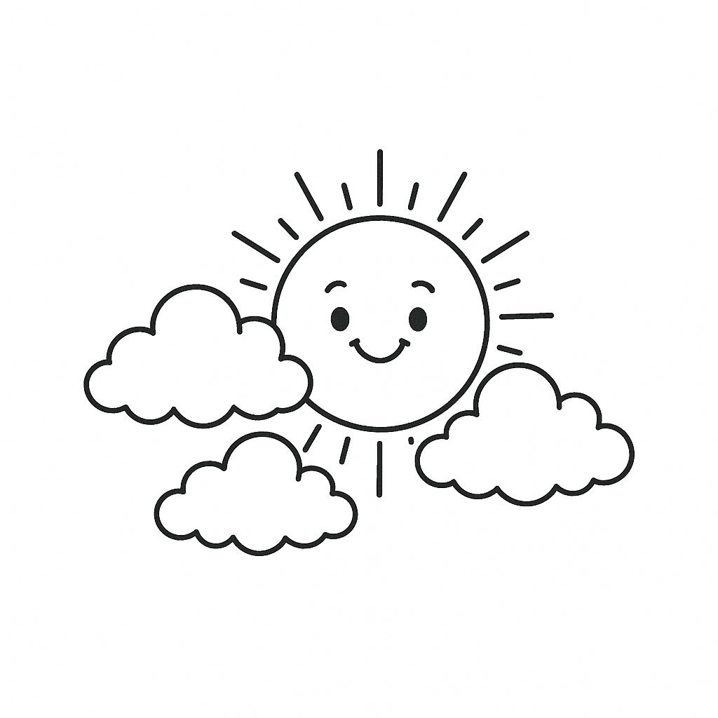 The Sun and Playful Clouds
