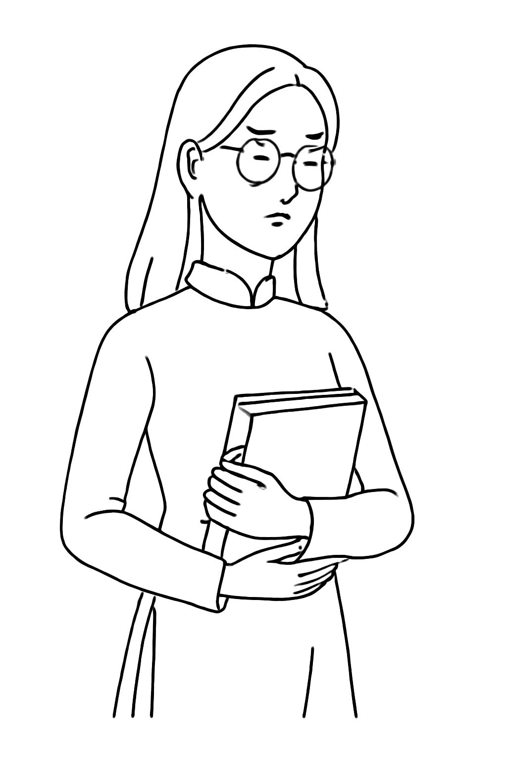 Teacher in Ao Dai Holding Books