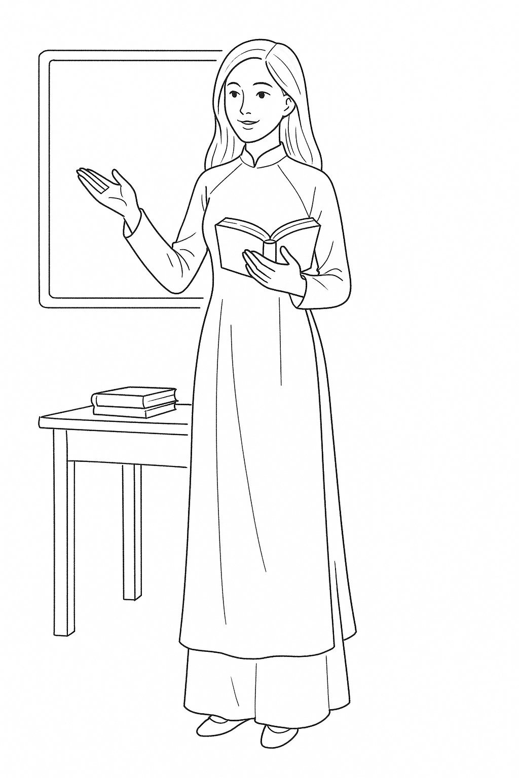 Traditional Ao Dai Teacher