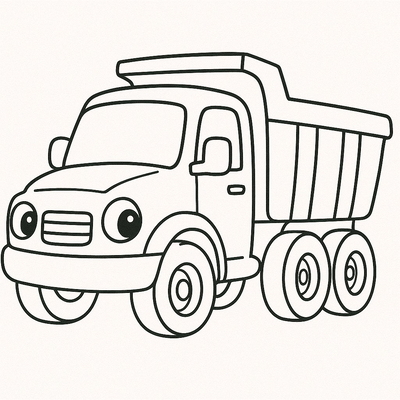 Dump Truck Coloring Pages for Kids 2026 – Free PDF Download