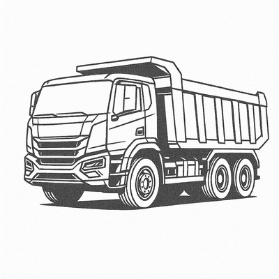 Dump Truck Coloring Pages for Kids 2026 – Free PDF Download