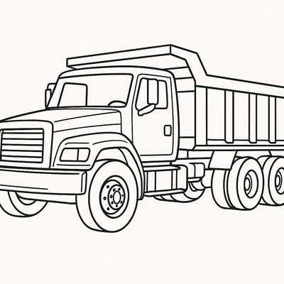Dump Truck Coloring Pages for Kids 2026 – Free PDF Download