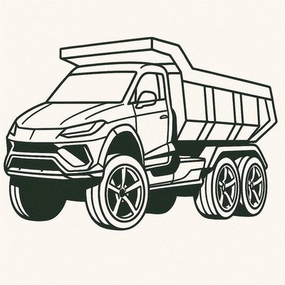 Dump Truck Coloring Pages for Kids 2026 – Free PDF Download