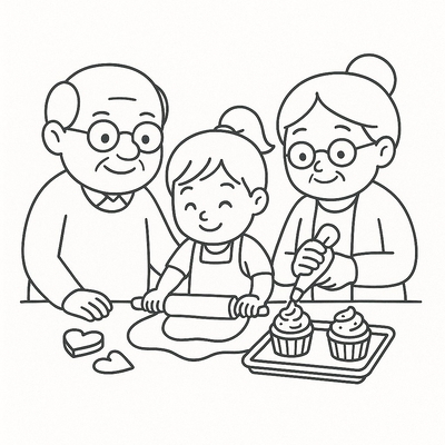 Grandparents Coloring Pages for Kids 2026