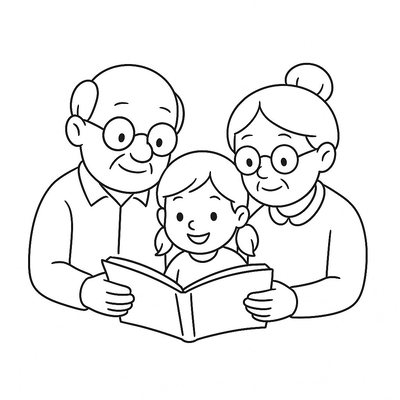 Grandparents Coloring Pages for Kids 2026