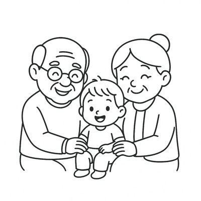Grandparents Coloring Pages for Kids 2026