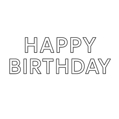 Happy Birthday Coloring Letters for Kids – 2026