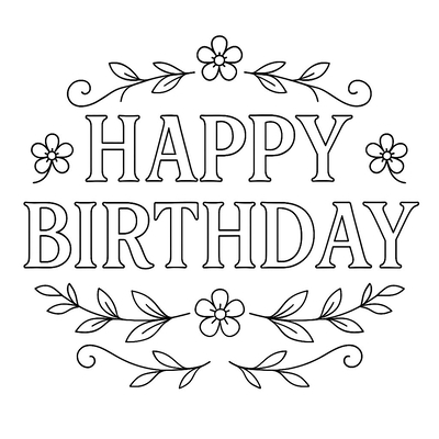 Happy Birthday Coloring Letters for Kids – 2026