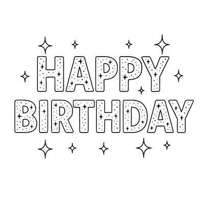 Happy Birthday Coloring Letters for Kids – 2026