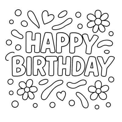 Happy Birthday Coloring Letters for Kids – 2026