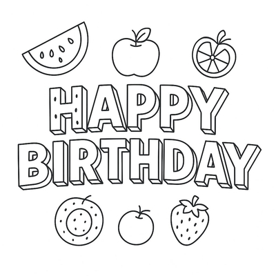 Happy Birthday Coloring Letters for Kids – 2026