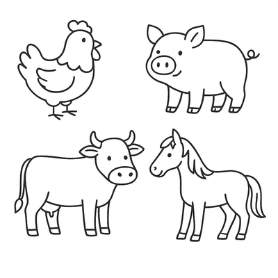 Kids Practice Coloring Animals – 2026 Coloring Pages for Children