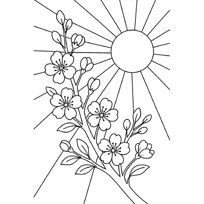 Peach Blossom Tree Coloring Pages for Kids 2026 – Discover the Beauty of Spring