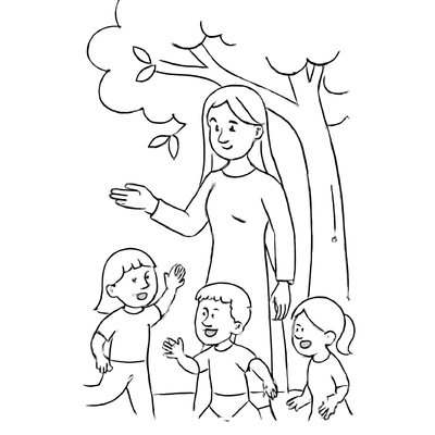 Preschool Teacher Welcoming Kids Coloring Pages 2026 – Creative Fun for Children