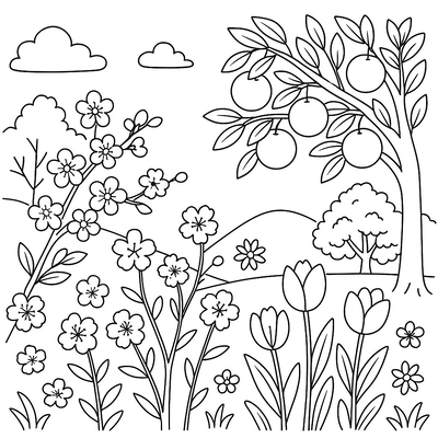 Spring Coloring Pages for Kids 2026 – Free Download