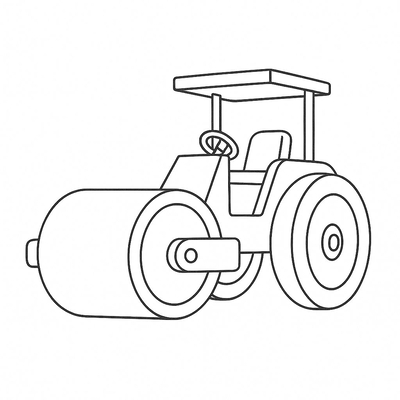 Steamroller Coloring Pages for Kids 2026