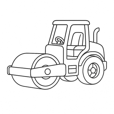Steamroller Coloring Pages for Kids 2026
