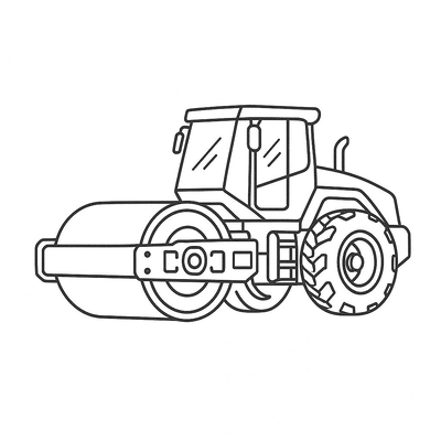 Steamroller Coloring Pages for Kids 2026