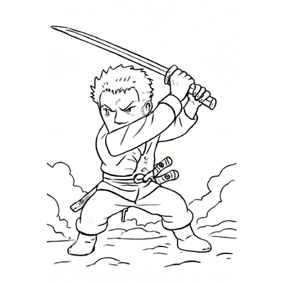 Zoro Coloring Pages for Kids 2026 – Free PDF Download