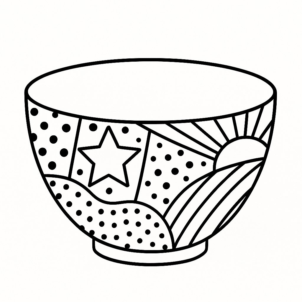 Pop Art-Style Bowl Coloring