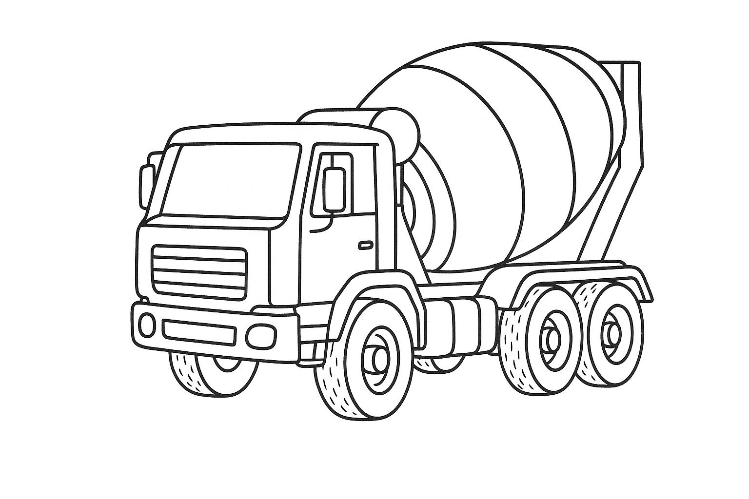 Traditional Concrete Mixer Truck