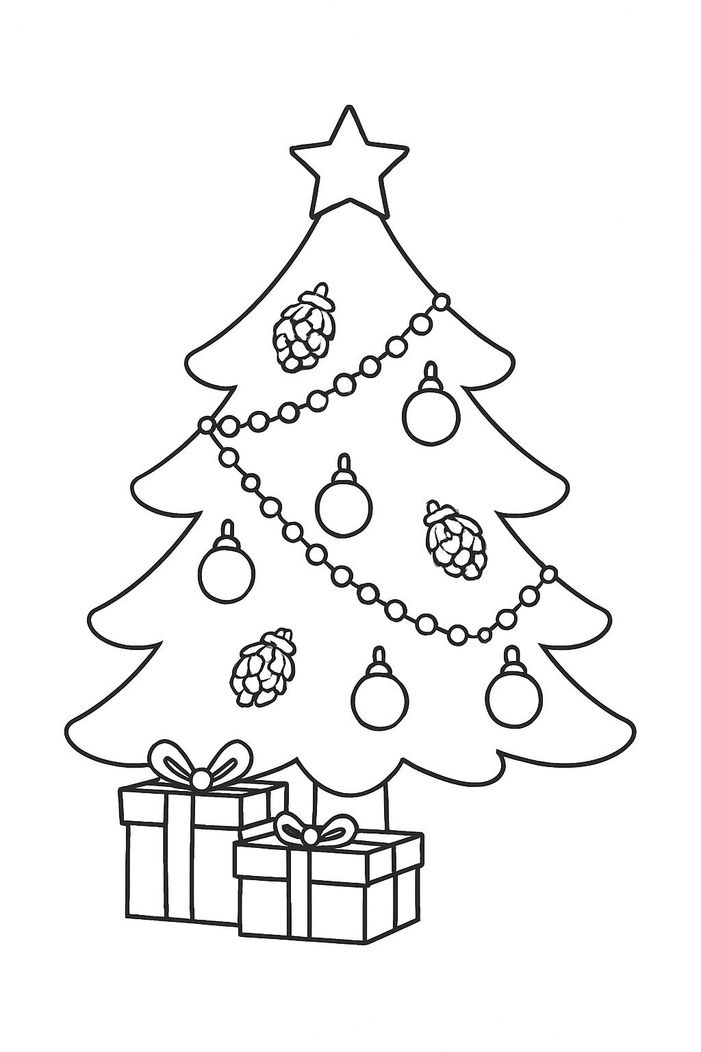 Christmas Tree Coloring Pages for Kids 2026
