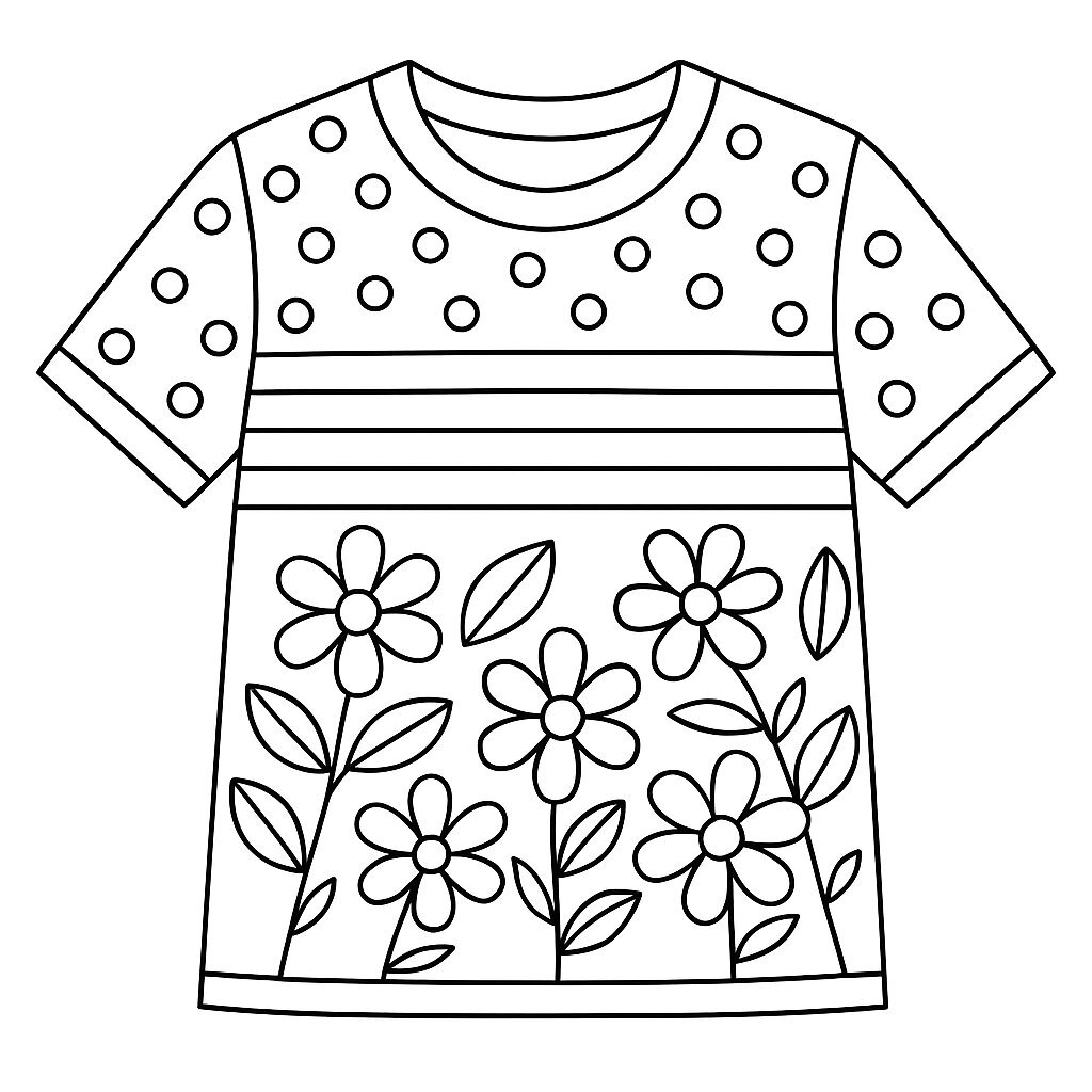 Shirt Coloring with Patterned Designs