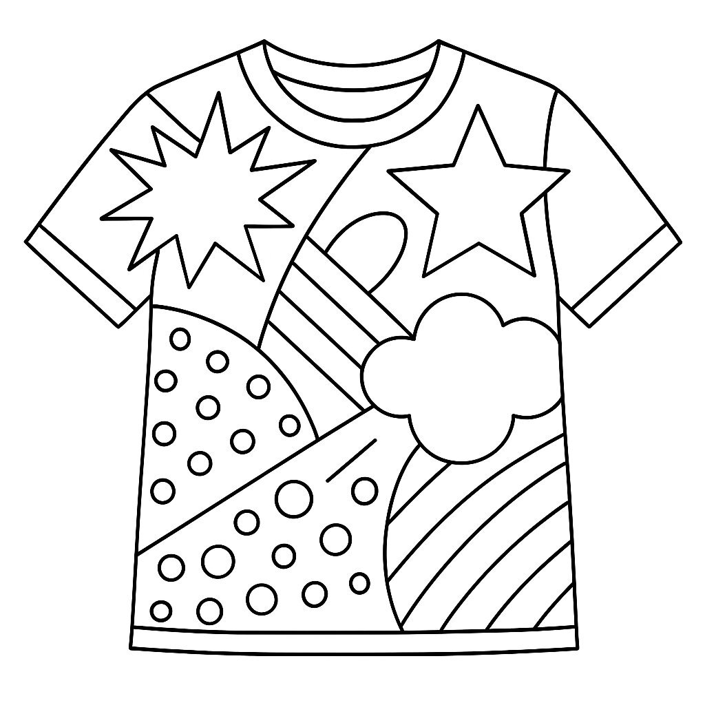 Coloring a Pop Art–Style Shirt
