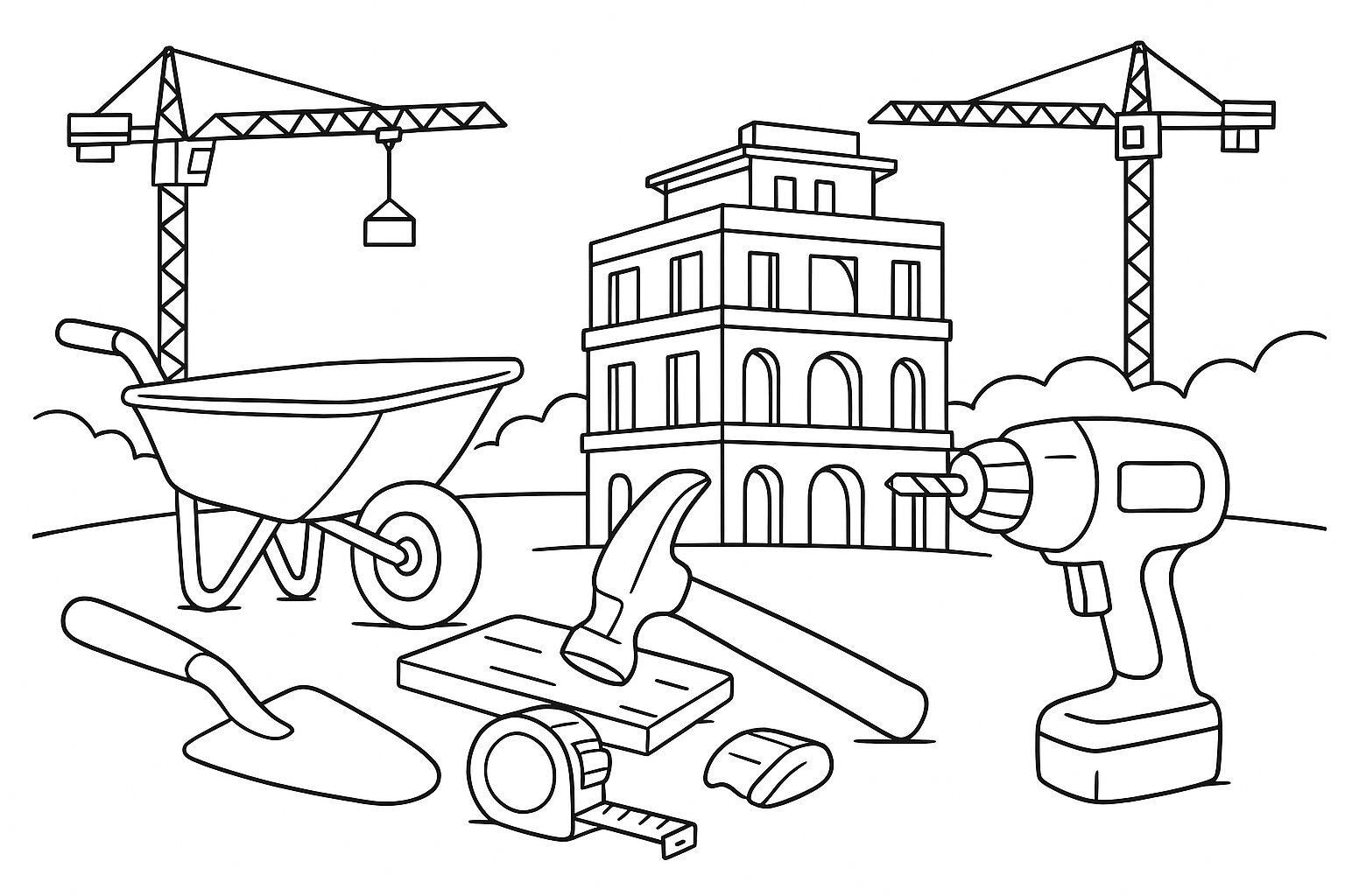 Construction Tools on Site