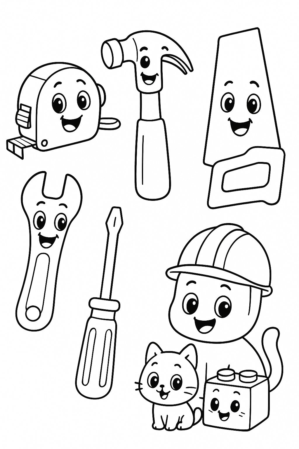 Cartoon Construction Tools
