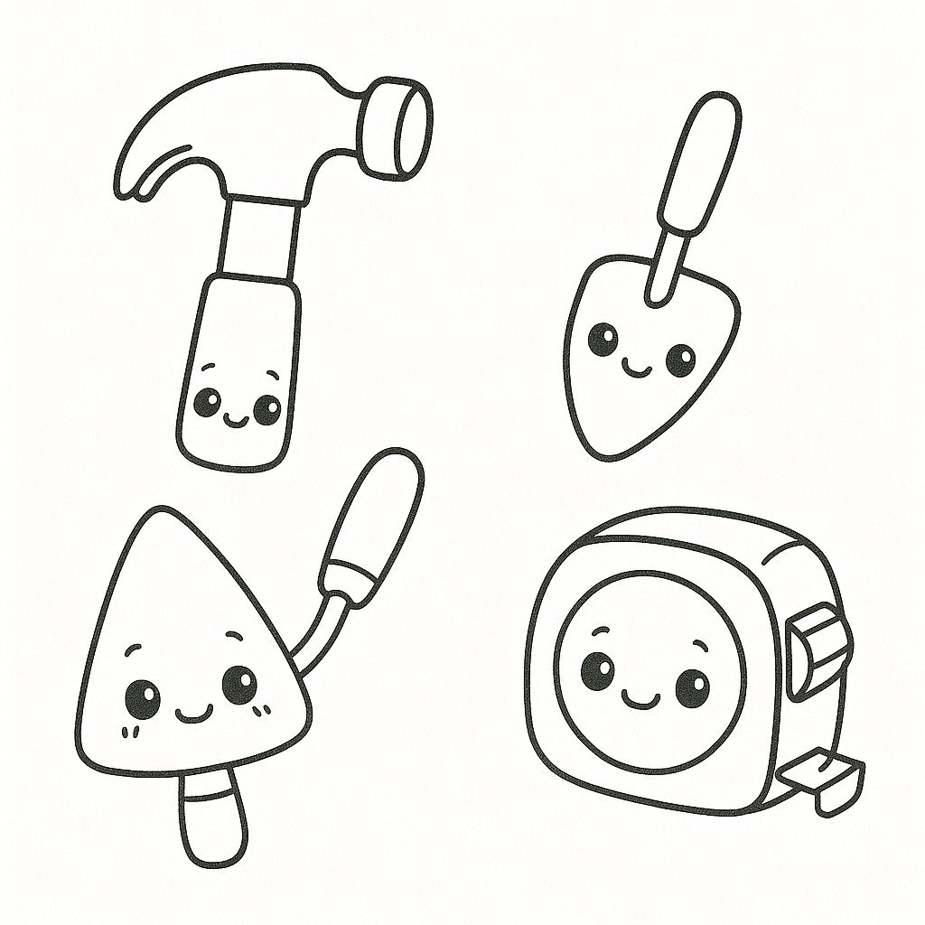 Construction Tools Coloring Pages for Kids 2026