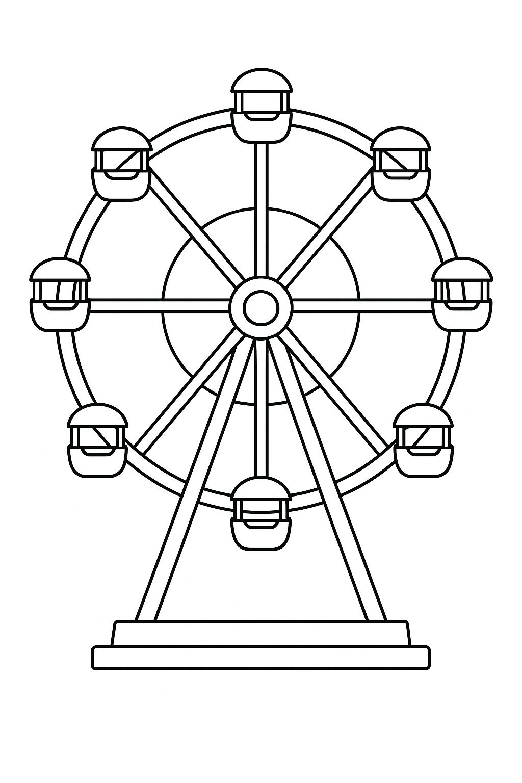 Ferris Wheel Coloring Pages for Kids - Coloring Sheets 2026
