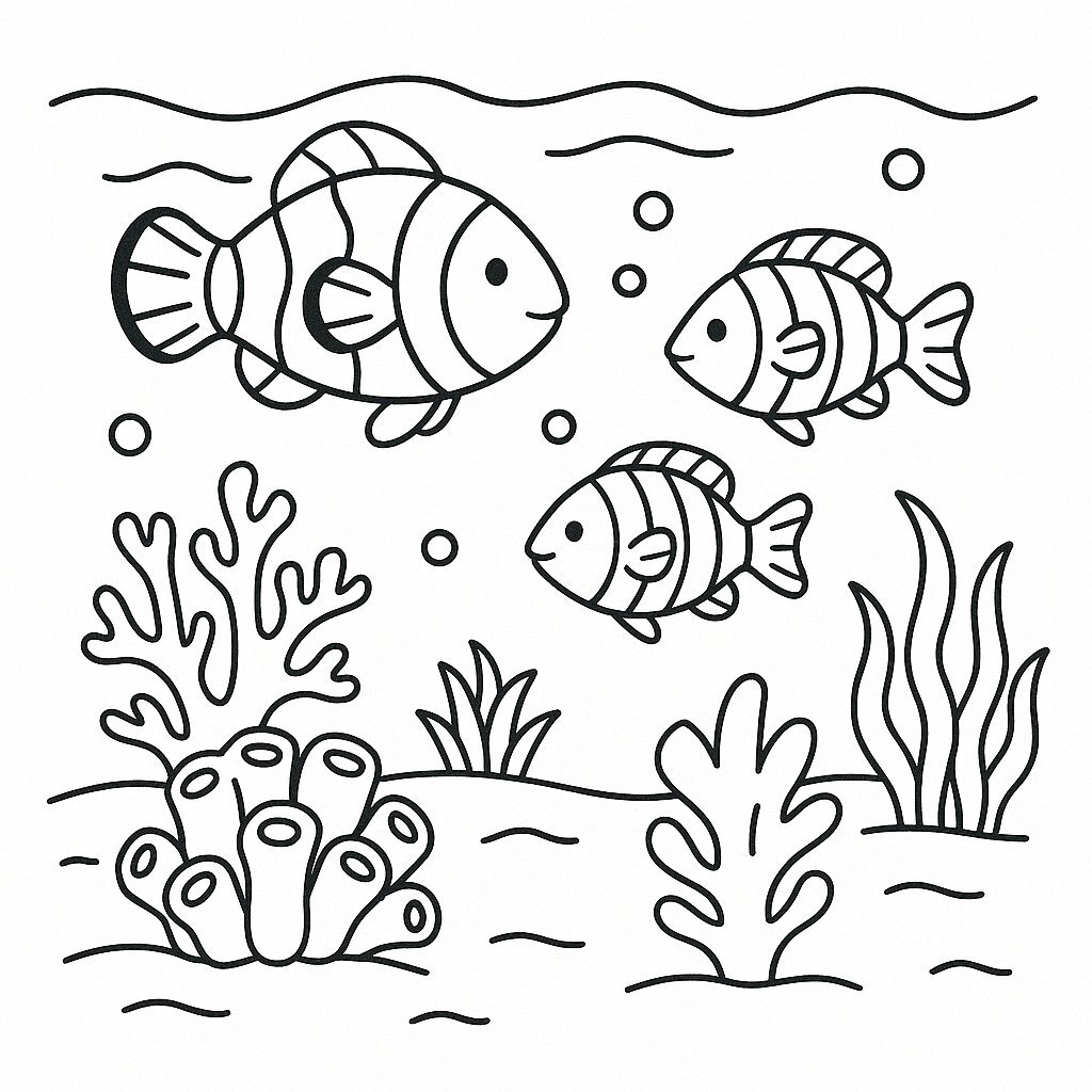 Beach Scenery and Marine Life