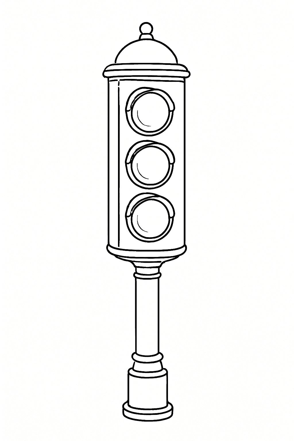 Retro-Style Traffic Light