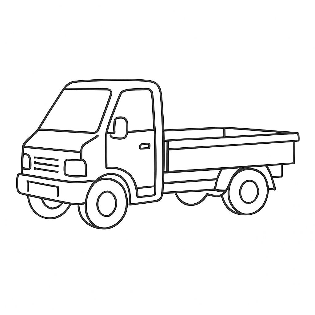 Truck with Open Bed