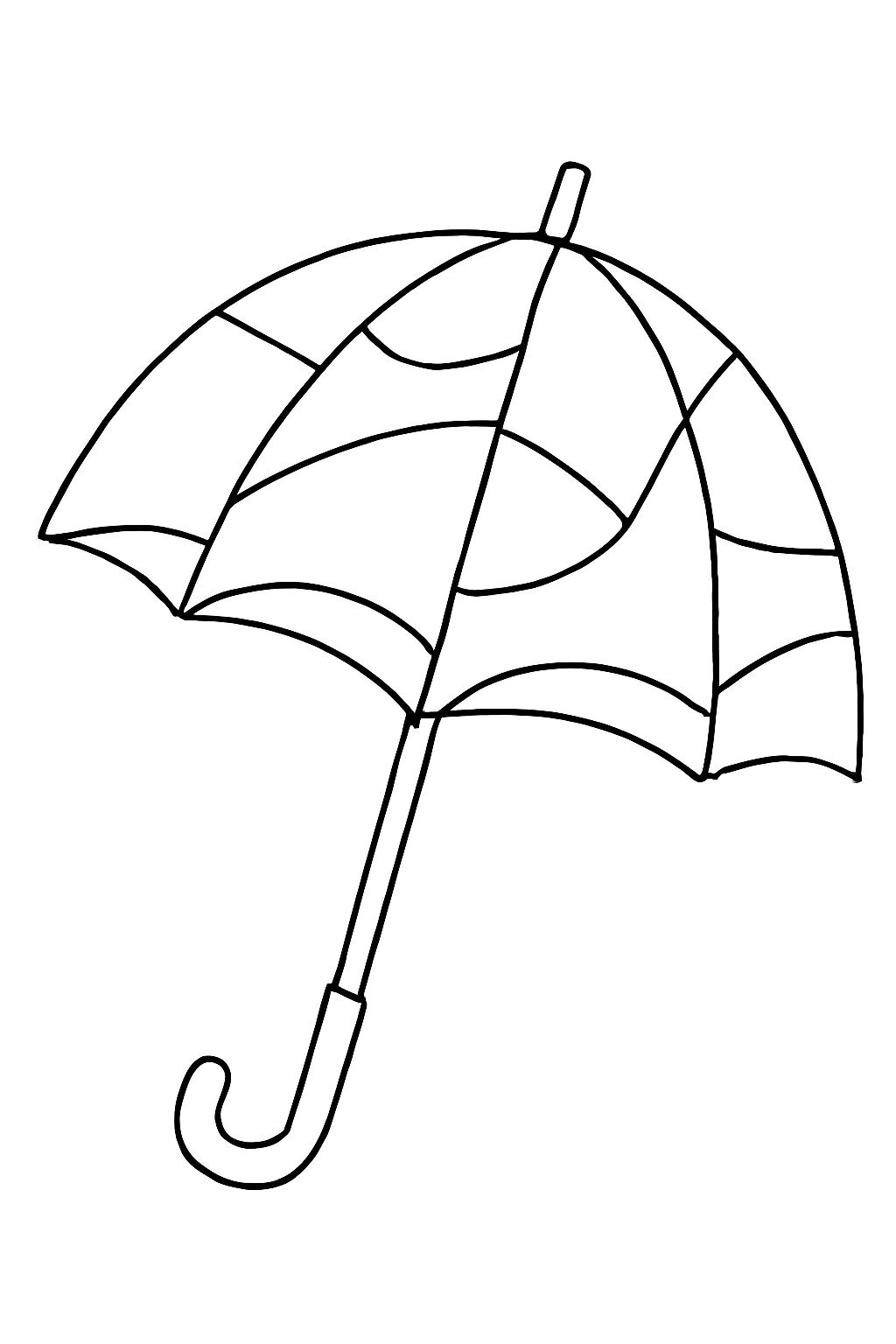 Abstract Art Umbrella Coloring Page