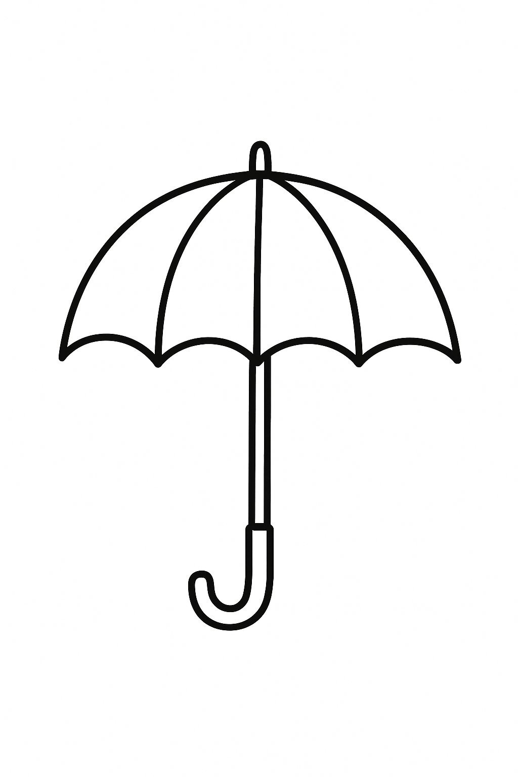 Classic Umbrella Coloring Page