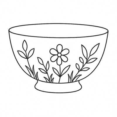 Bowl Coloring Pages for Kids 2026 – Cute and Fun Designs