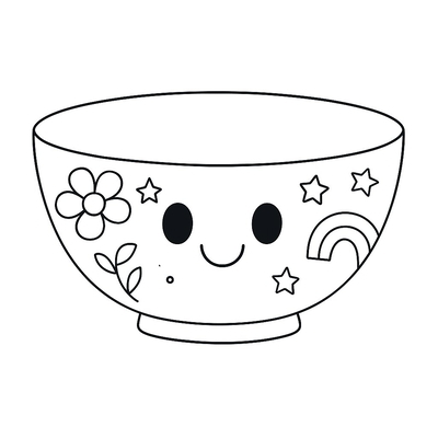 Bowl Coloring Pages for Kids 2026 – Cute and Fun Designs